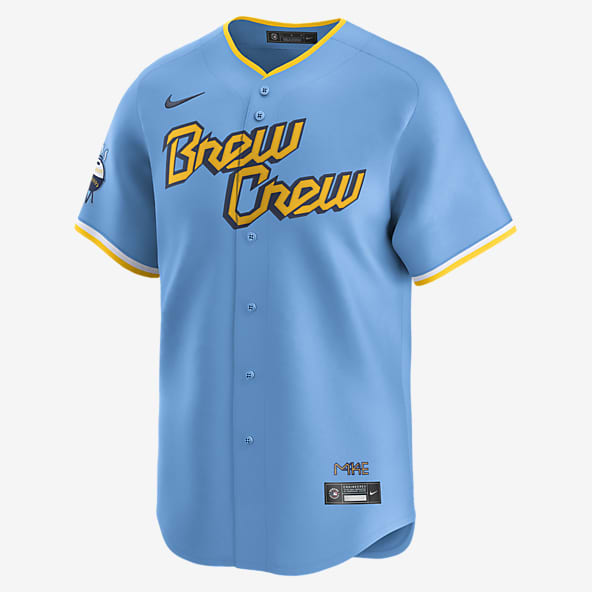 NIKE ミルウォーキー・ブルワーズ　#71 HADER ユニフォーム MLB Milwaukee Brewers Josh Hader 71 Nike Pinstripe Button Up